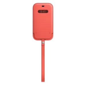 iPhone 12 | 12 Pro Leather Sleeve with Magsafe Pink citrus